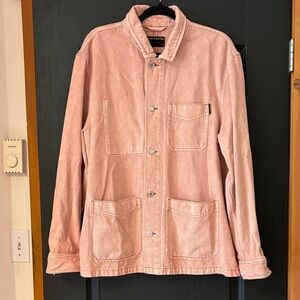 Frank & Oak unisex Light Pink denim chore Jacket